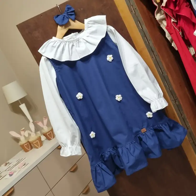 Vestido Azul Floral